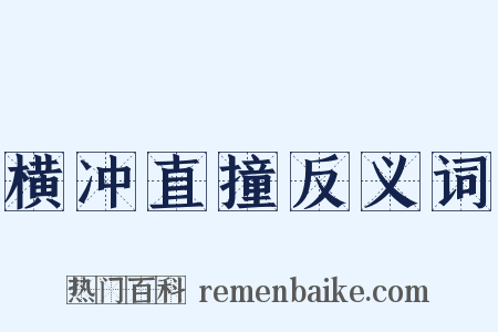 横冲直撞反义词是什么意思的图片